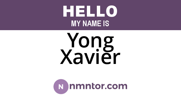 Yong Xavier