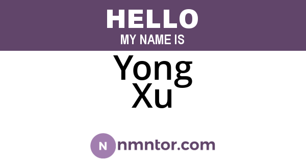 Yong Xu