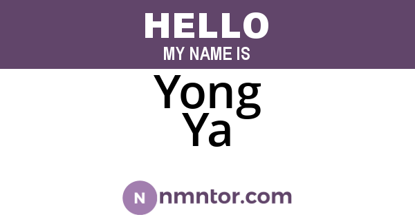 Yong Ya