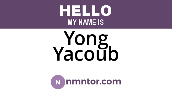 Yong Yacoub