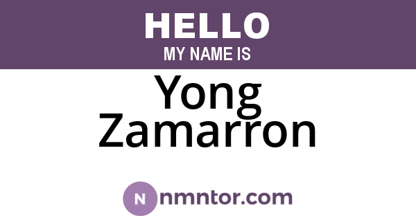 Yong Zamarron