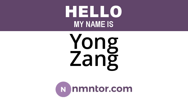 Yong Zang
