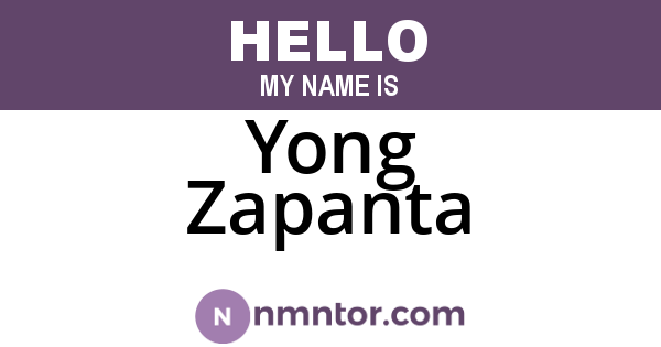 Yong Zapanta