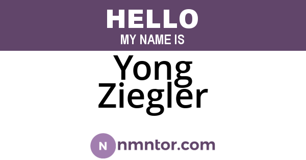 Yong Ziegler