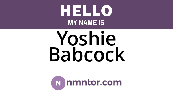 Yoshie Babcock