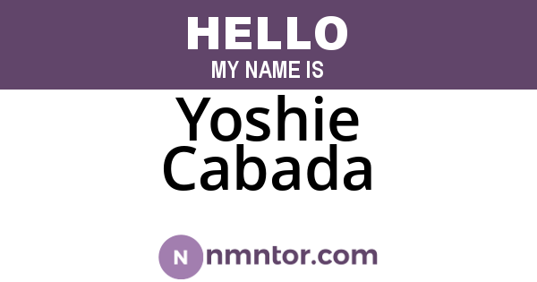 Yoshie Cabada