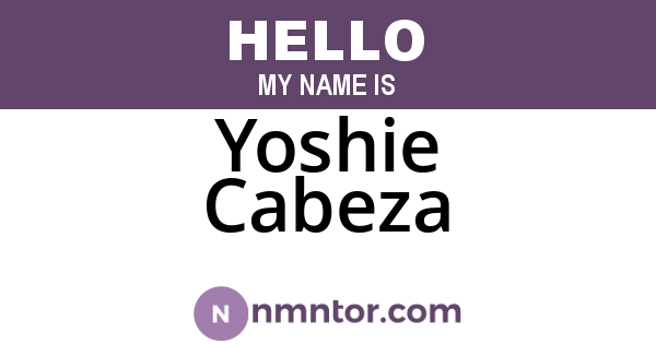 Yoshie Cabeza