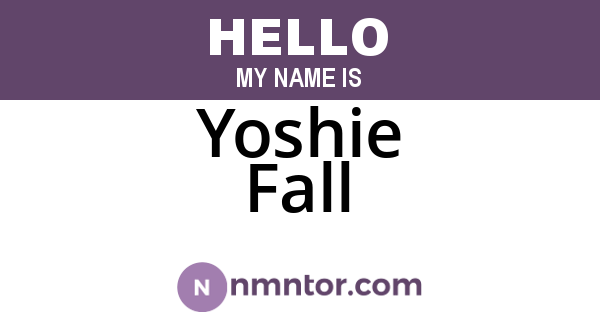 Yoshie Fall