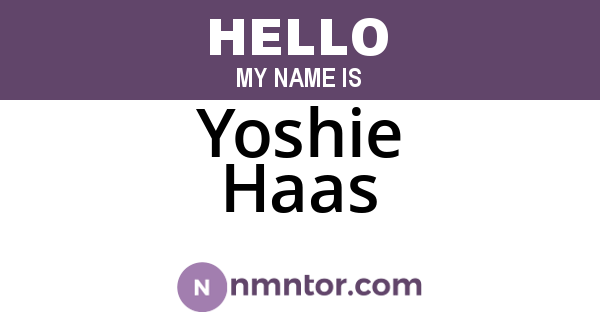 Yoshie Haas