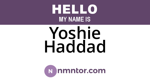 Yoshie Haddad