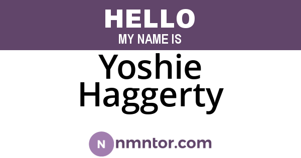 Yoshie Haggerty