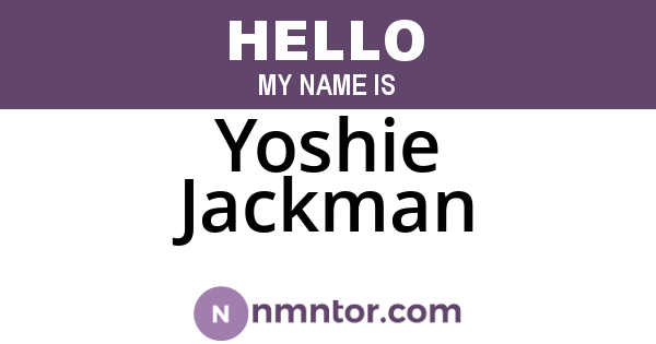 Yoshie Jackman