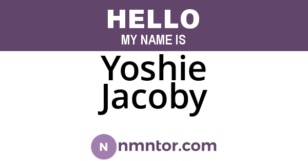 Yoshie Jacoby