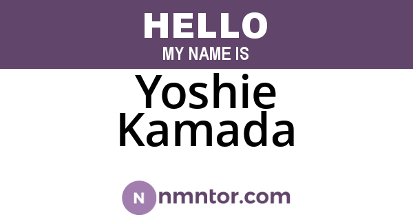 Yoshie Kamada
