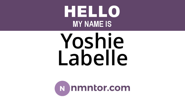 Yoshie Labelle