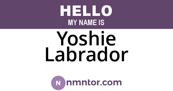 Yoshie Labrador