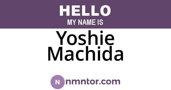 Yoshie Machida
