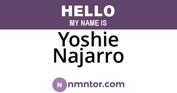 Yoshie Najarro