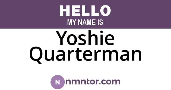 Yoshie Quarterman