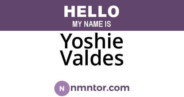Yoshie Valdes