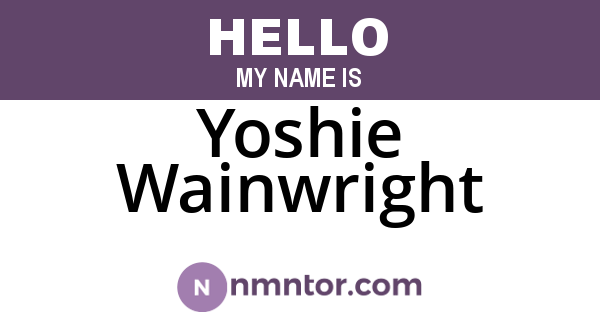 Yoshie Wainwright