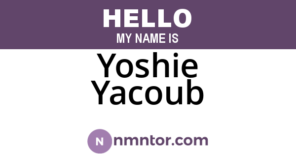 Yoshie Yacoub
