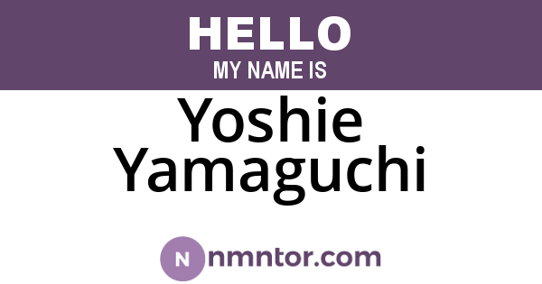 Yoshie Yamaguchi