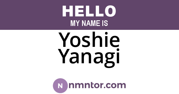 Yoshie Yanagi