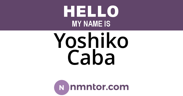 Yoshiko Caba