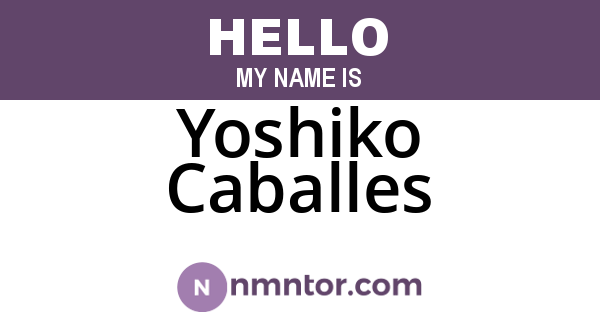 Yoshiko Caballes