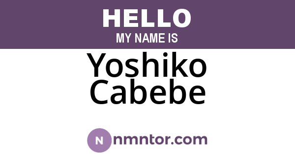 Yoshiko Cabebe
