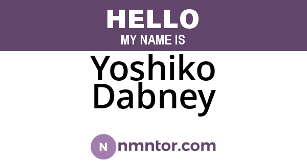 Yoshiko Dabney