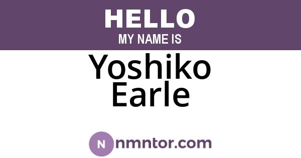 Yoshiko Earle