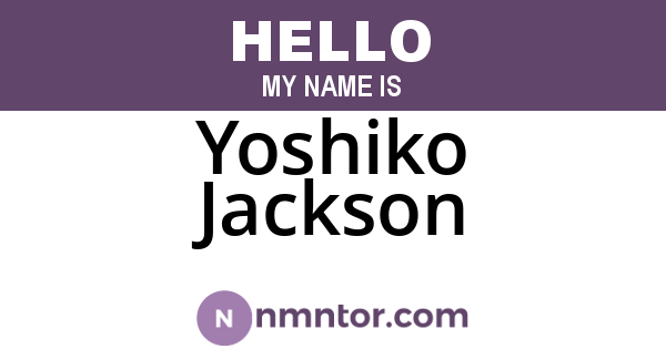 Yoshiko Jackson