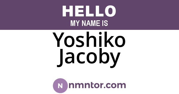 Yoshiko Jacoby
