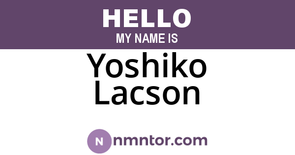 Yoshiko Lacson