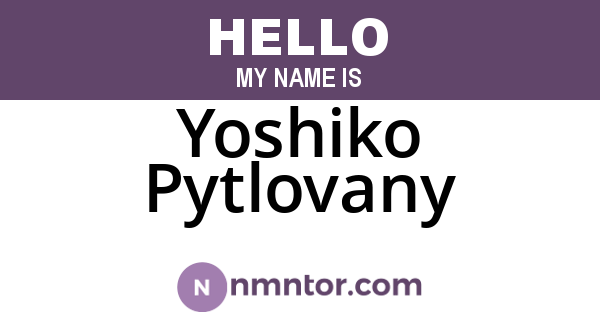 Yoshiko Pytlovany