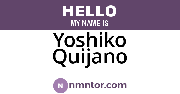 Yoshiko Quijano