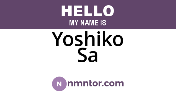 Yoshiko Sa