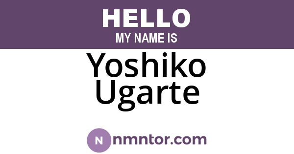 Yoshiko Ugarte