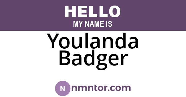 Youlanda Badger
