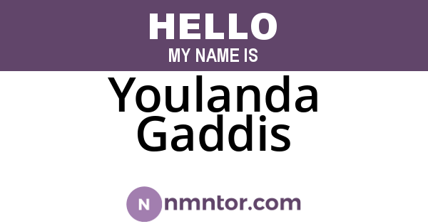 Youlanda Gaddis