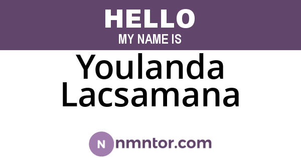 Youlanda Lacsamana