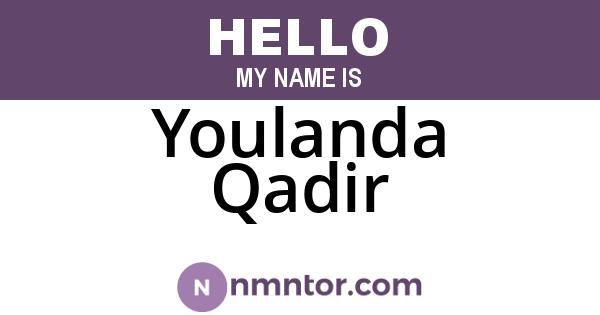 Youlanda Qadir