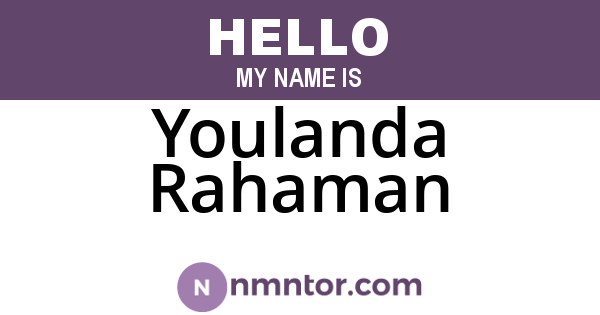 Youlanda Rahaman
