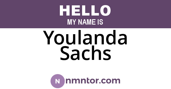 Youlanda Sachs