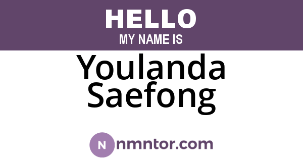 Youlanda Saefong