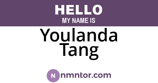 Youlanda Tang