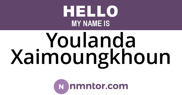 Youlanda Xaimoungkhoun