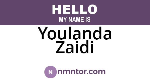 Youlanda Zaidi